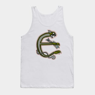 Celtic Cat Letter E Tank Top